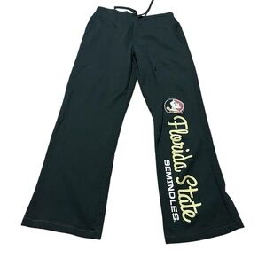 Florida State Seminoles Wide Leg Black Sweatpants Size XL Thick Cotton FSU Warm